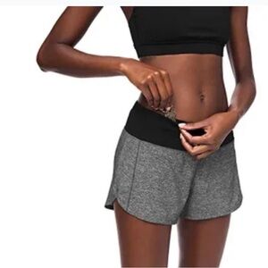 Lululemon Speed Shorts Size 6 Gray Black Athletic Running Shorts EUC